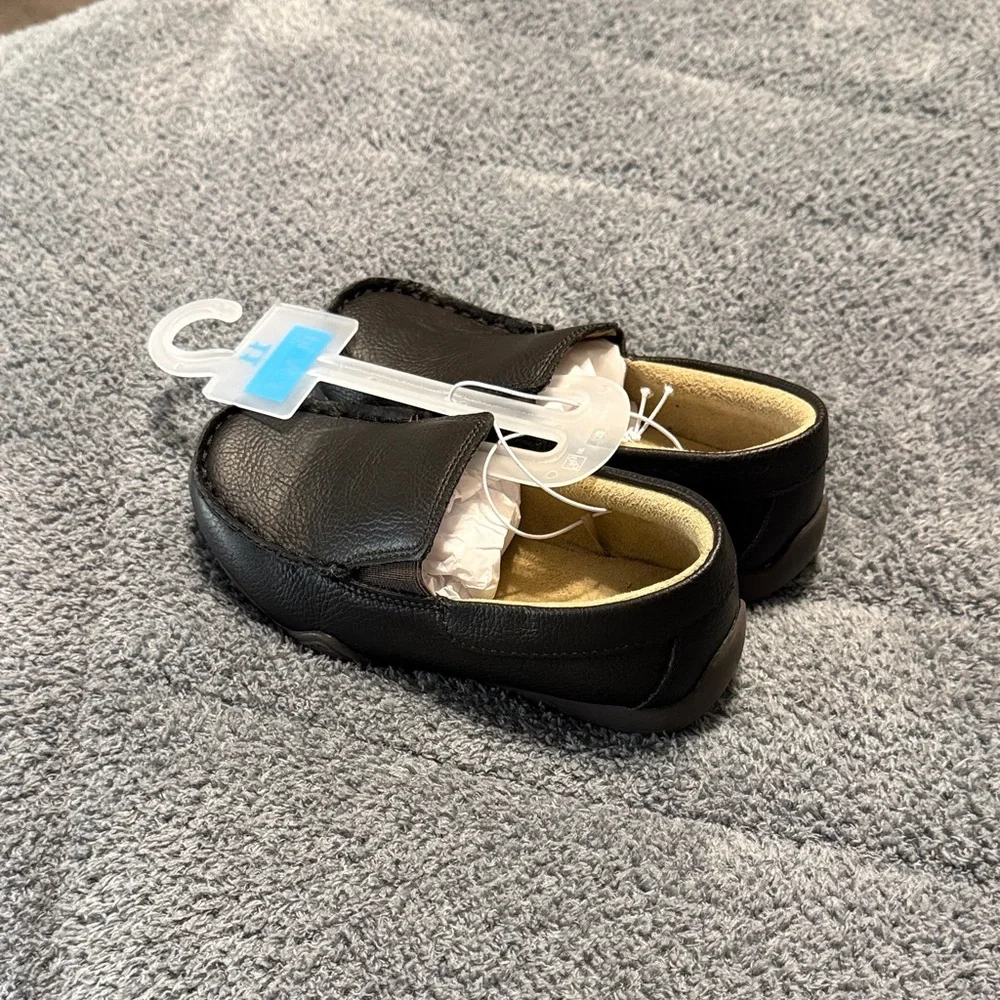 Kids dark brown Leather Loafers